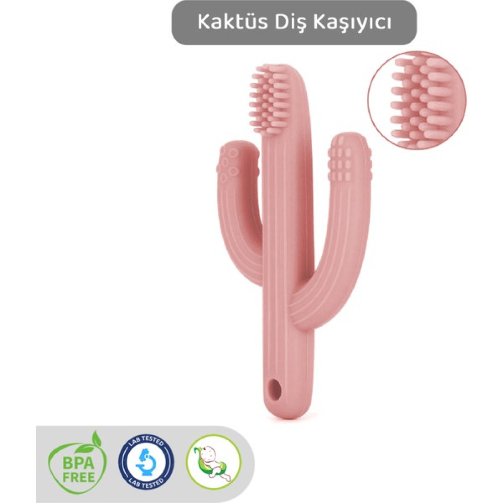 Meleni Baby Kaktüs Bebek Diş Kaşıyıcı - Bebek Diş Kaşıma Dişlik Pembe Bebek Oyuncakları Fiyatı