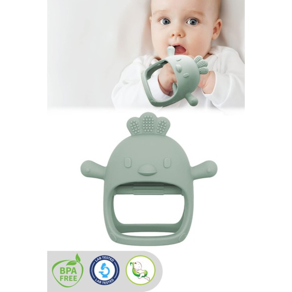 Meleni Baby Silikon Bebek Diş Kaşıyıcı - Diş Kaşıma Eldiveni Yenidoğan Dişlik Yeşil Mama Seti Fiyatı