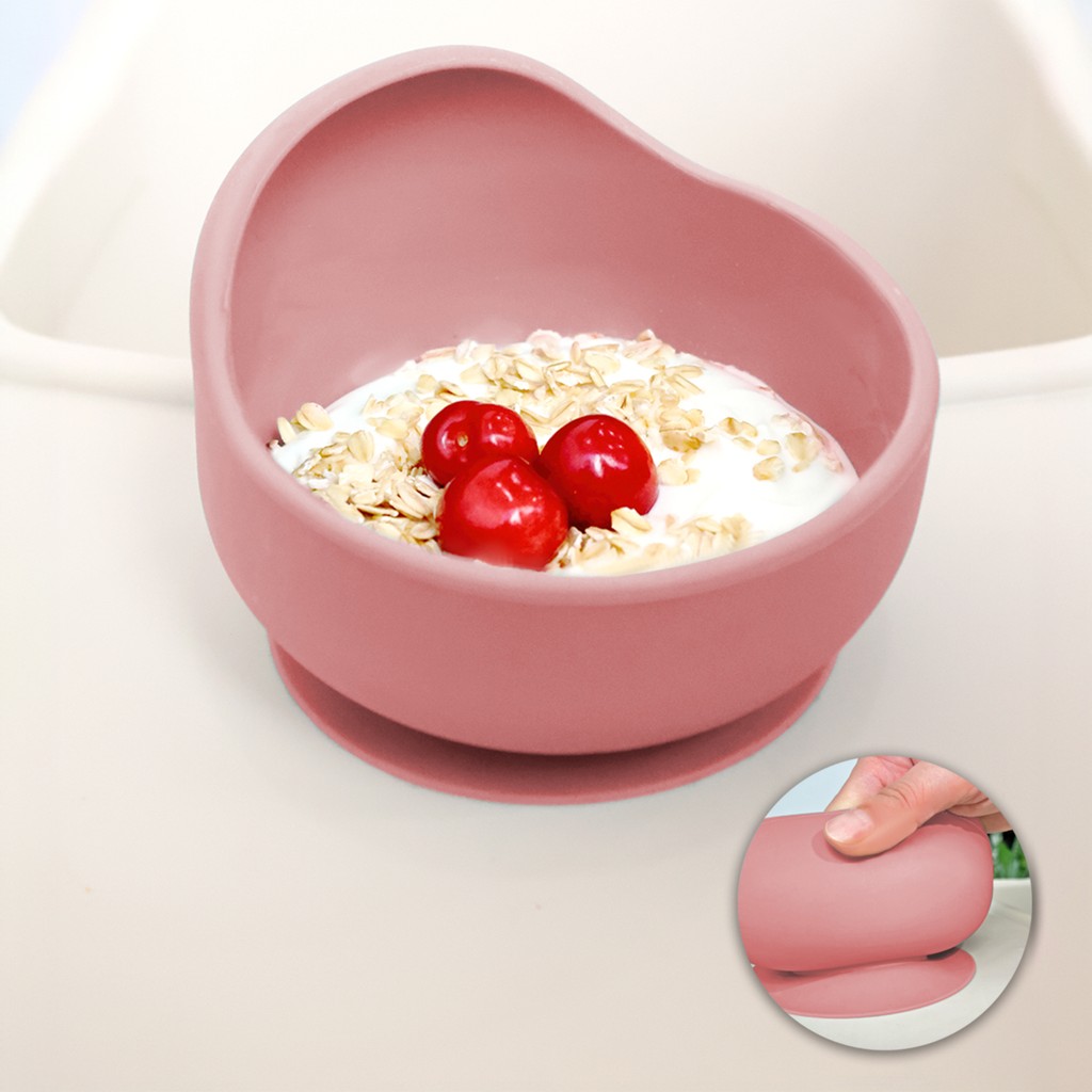 Meleni Baby Vakumlu Silikon Bebek Mama Kasesi - Vakum Tabanlı Kase - Pembe Bebek Mamaları Fiyatı