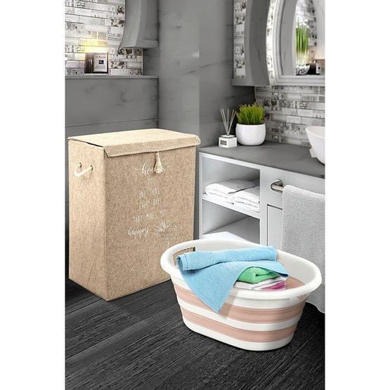 Meleni Home 2'li Set Katlanabilir Çamaşır Sepeti Katlanabilir Akordiyon Su Kovaı