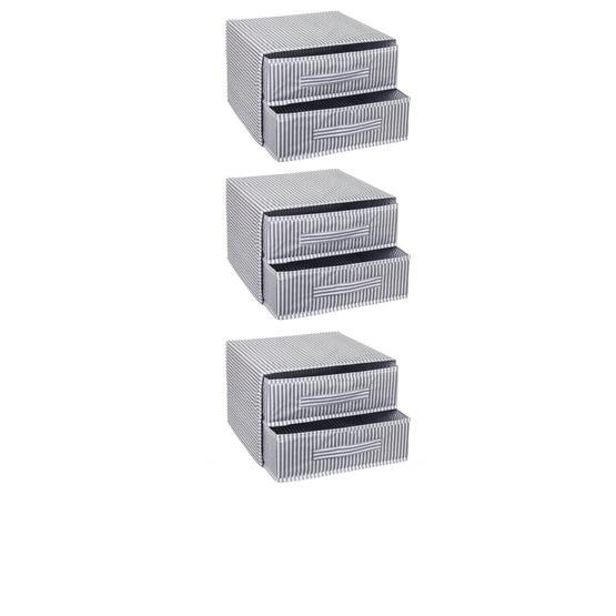Meleni Home 30 x 31 x 22 cm Gri 3 Adet 2 Bölmeli Çok Amaçlı Düzenleyici Dolap İçi Düzenleyici Fiyatı