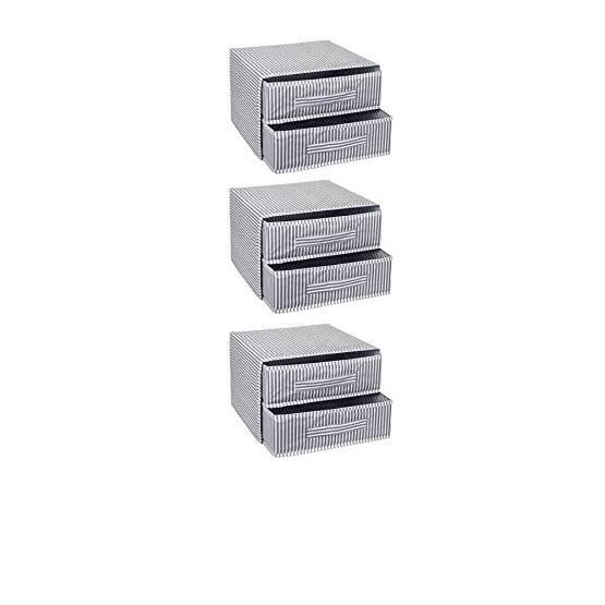 Meleni Home 30 x 31 x 22 cm Gri 3 Adet 2 Bölmeli Çok Amaçlı Düzenleyici