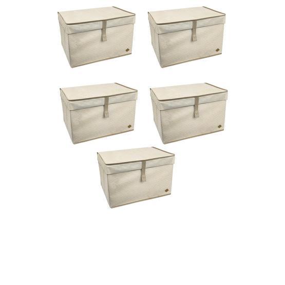 Meleni Home 40 X 30 X 26 Cm Kahverengi 5 Adet Kapaklı Çok Amaçlı Hurç Saklama Kutusu Hurç Fiyatı