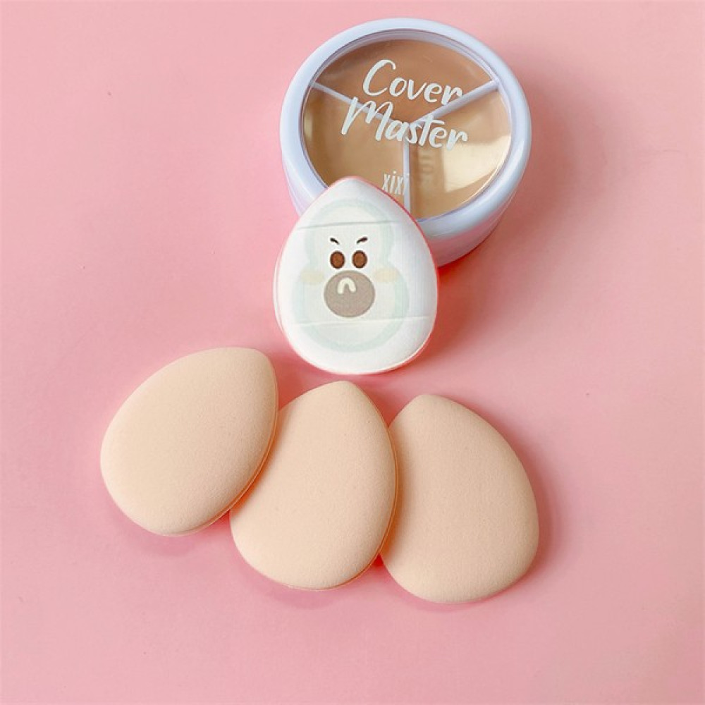 Melien 2 Adet Mini Kozmetik Puf Parmak Yüz Makyaj Sünger Göz Altı Kapatıcı Kuru Islak Bez Süngeri Concealer - Açık Kahverengi Makyaj Fırça ve Aksesuarları Fiyatı