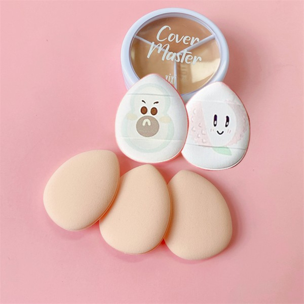 Melien 2 Adet Mini Kozmetik Puf Parmak Yüz Makyaj Sünger Göz Altı Kapatıcı Kuru Islak Bez Süngeri Concealer - Açık Pembe Makyaj Fırça ve Aksesuarları Fiyatı