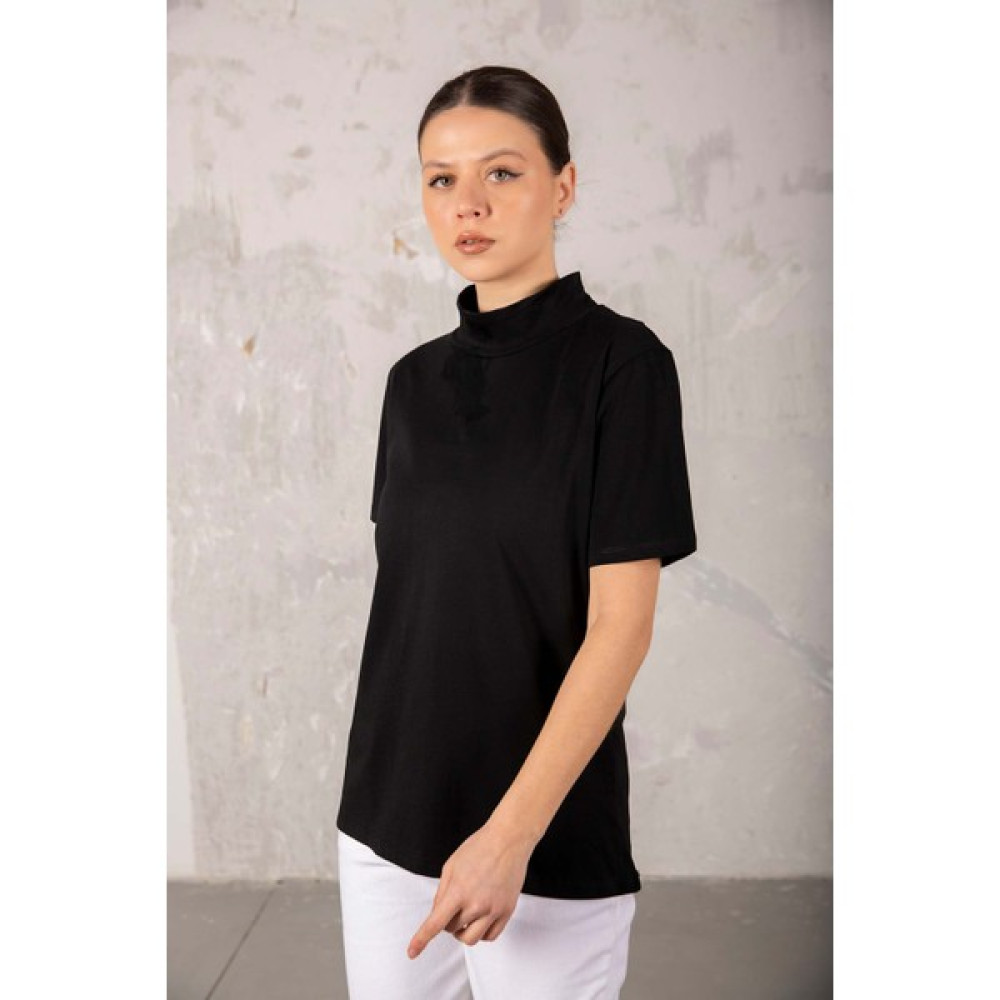 Melike Tatar Siyah Kısa Kol 3-3062 Bayan T-shirt Fiyatı