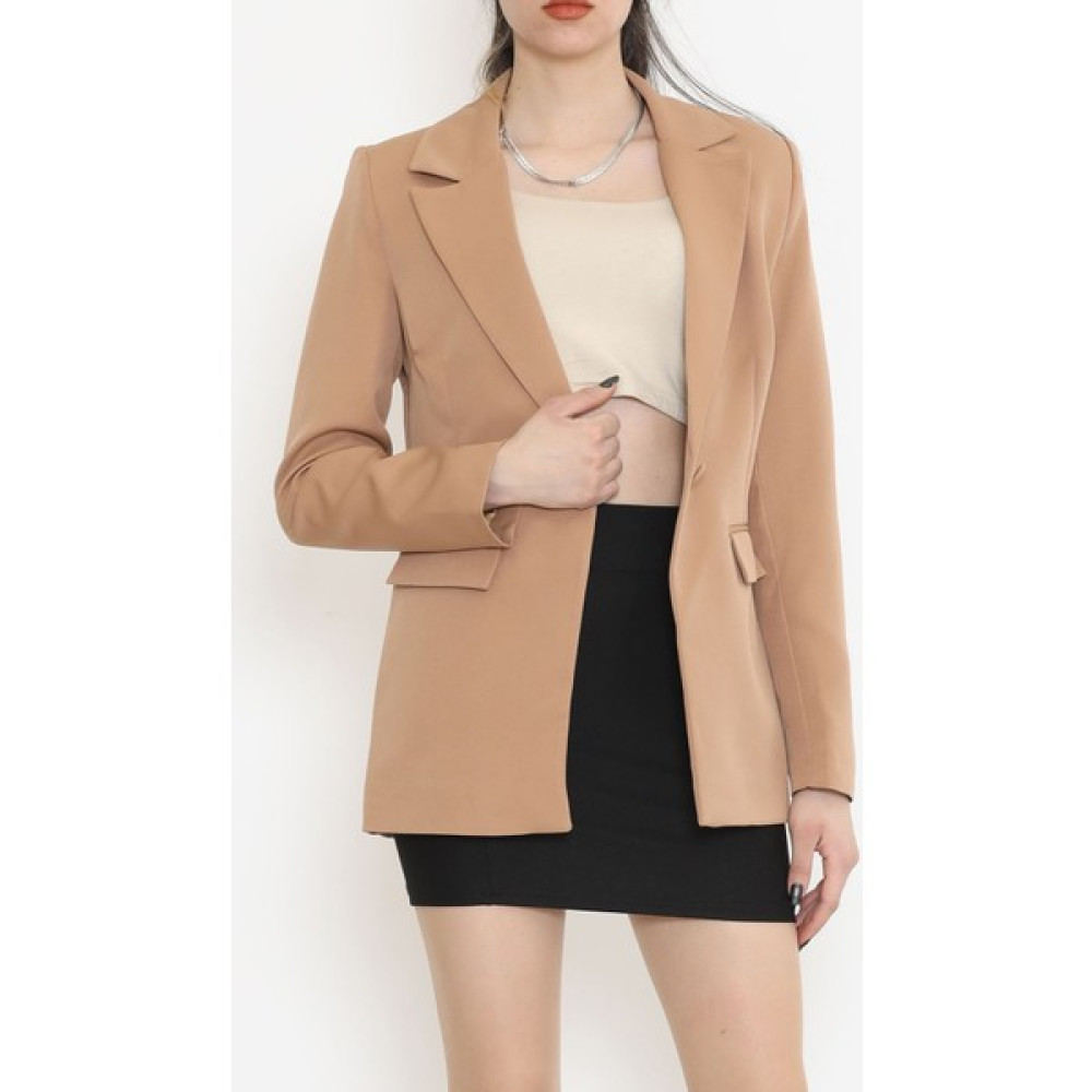 Melis Butik Blazer Ceket Sütlükahve - 16610.1811. Bayan Ceket Fiyatı