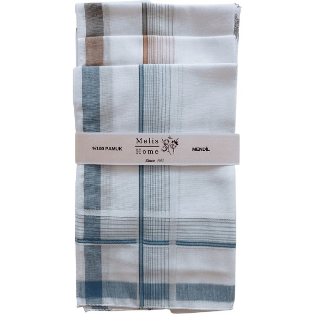 Melis Home Erkek Mendili, 12 Adet 40X40 Cm Çizgili Mendil Fiyatı