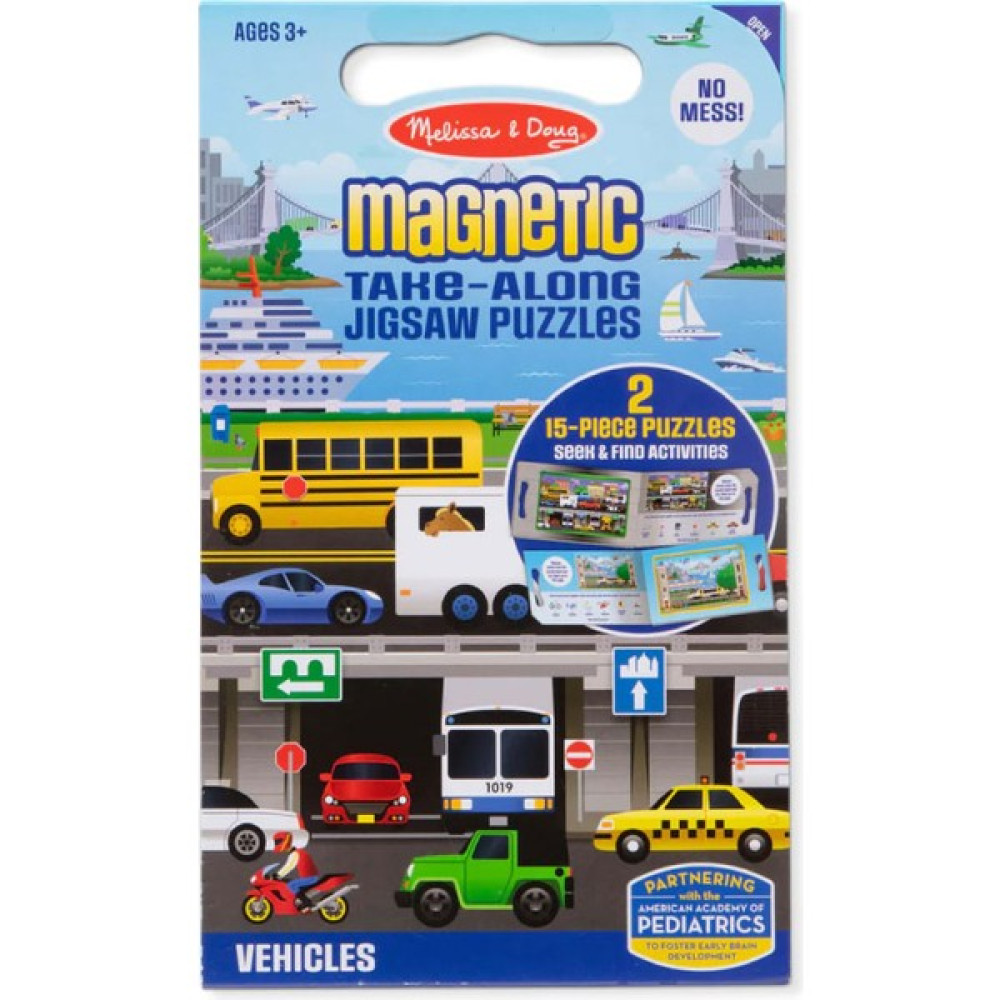 Melissa and Doug Mıknatıslı 2 Adet 15 Parçalı Yapboz Seti - Araçlar Puzzle Puzzle & Aksesuarları Fiyatı