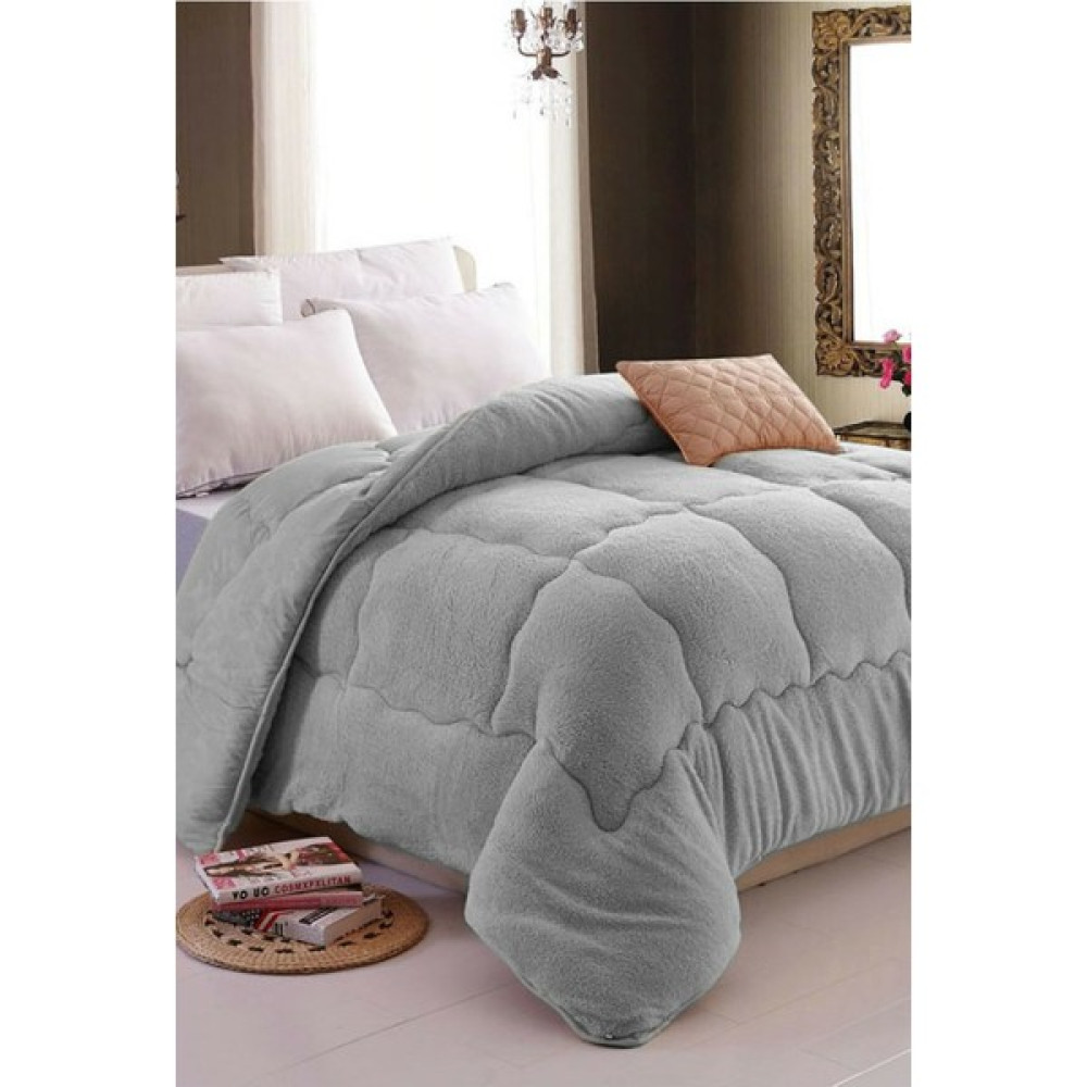 Melissa Çift Kişilik Çift Taraflı Welsoft Yorgan - 195 x 215 cm - Gri Yorgan Fiyatı
