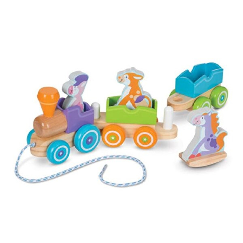 Melissa & Doug Ahşap Çek Çek Tren - Sallanan Çiftlik Hayvanları Md004608 Eğitici Oyuncak Fiyatı