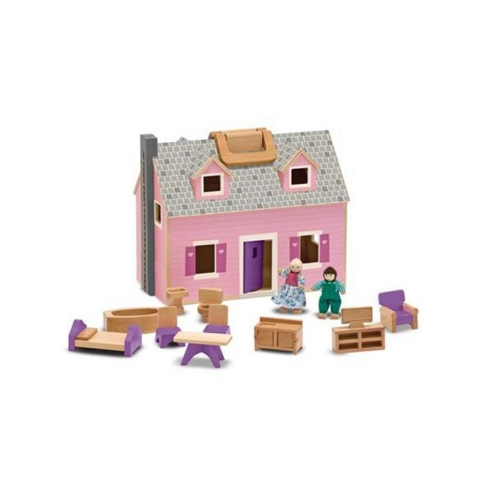 Melissa & Doug Ahşap Taşınabilir Küçük Mobilyalı Ev Bebek Oyuncakları Fiyatı