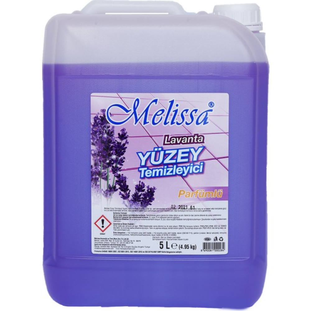 Melissa Yüzey Temizleme Sıvısı Lavanta 5 Lt Parlatıcı ve Temizleyiciler Fiyatı