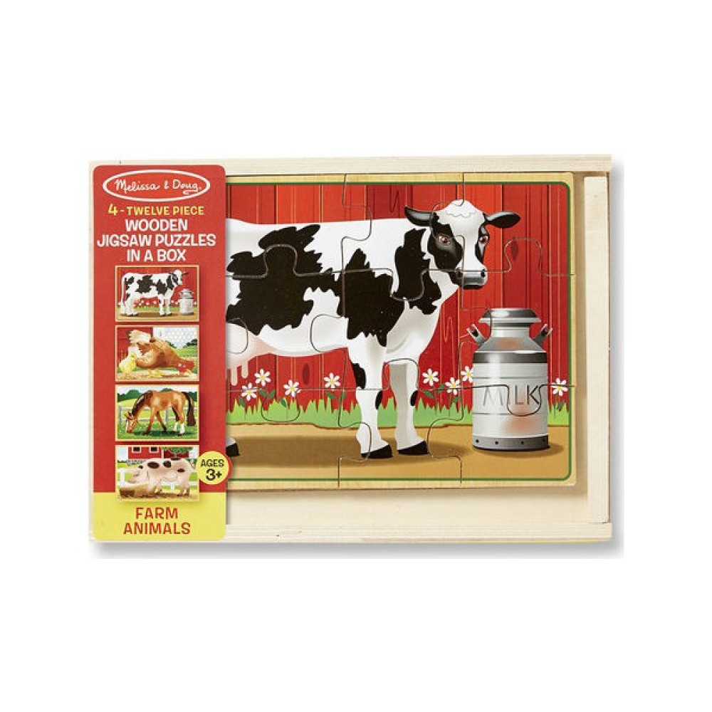 Melissa&Doug Ahşap 12x4 Yapboz Seti - Çiftlik Hayvanları Bebek Oyuncakları Fiyatı