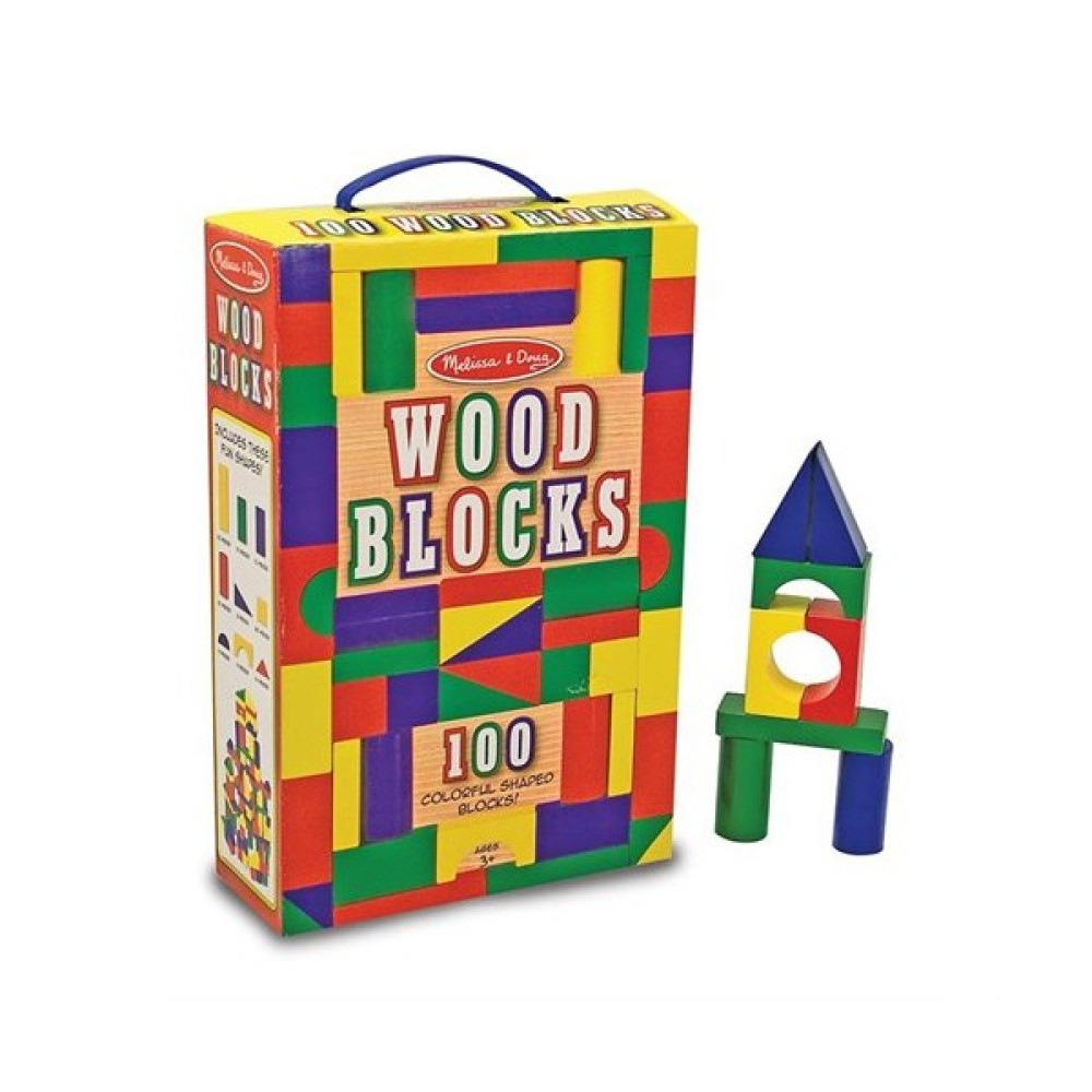 Melissa&Doug Ahşap Blok Seti - 100 Parça Bebek Oyuncakları Fiyatı