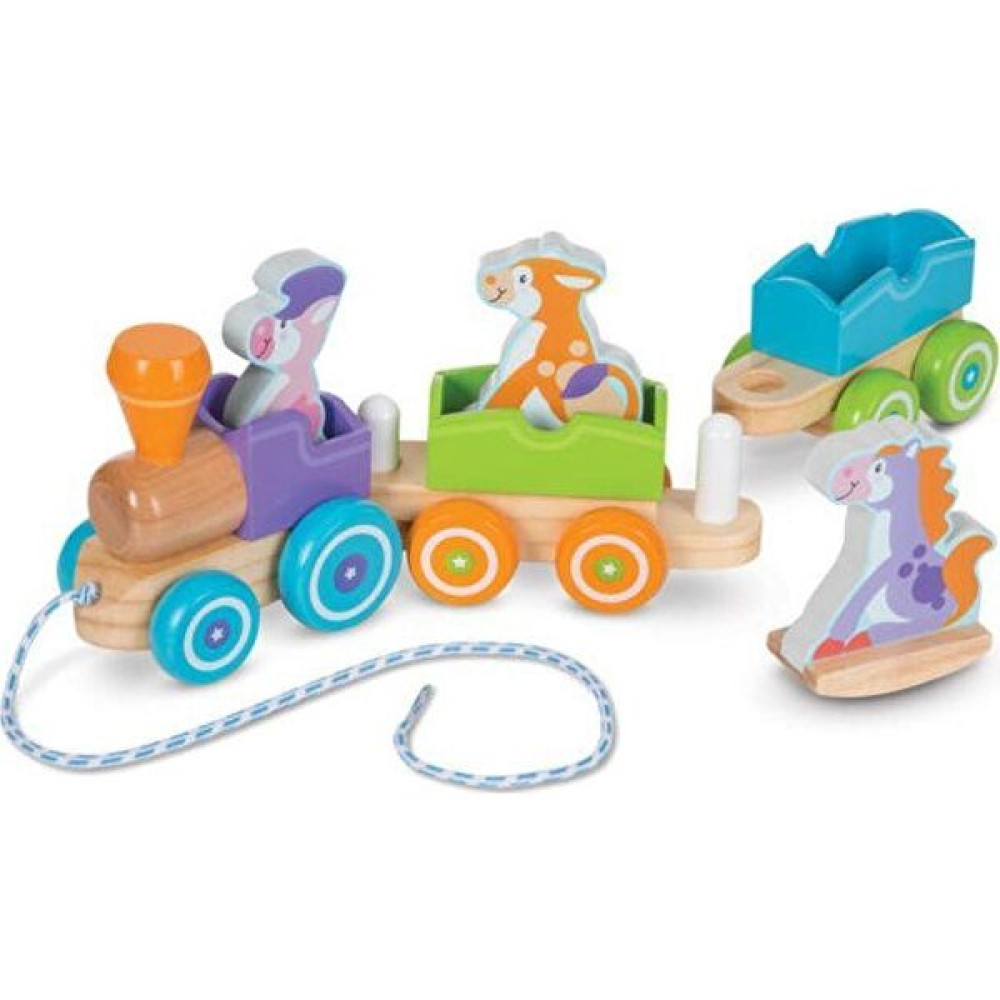 Melissa&Doug Ahşap Çek Çek Tren - Sallanan Çiftlik Hayvanları Bebek Oyuncakları Fiyatı