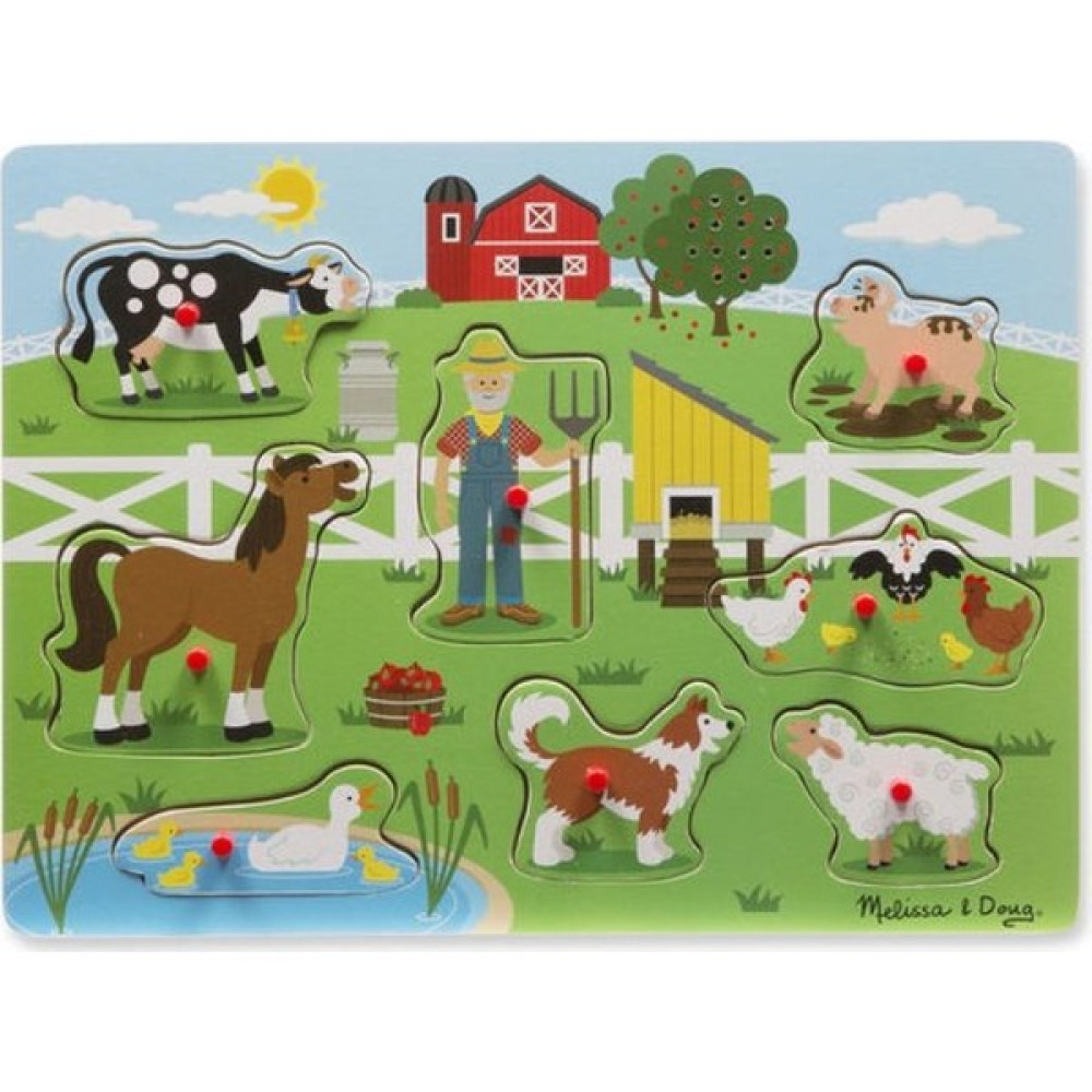 Melissa&Doug Ahşap Sesli Yapboz - Old Macdonal's Farm Bebek Oyuncakları Fiyatı