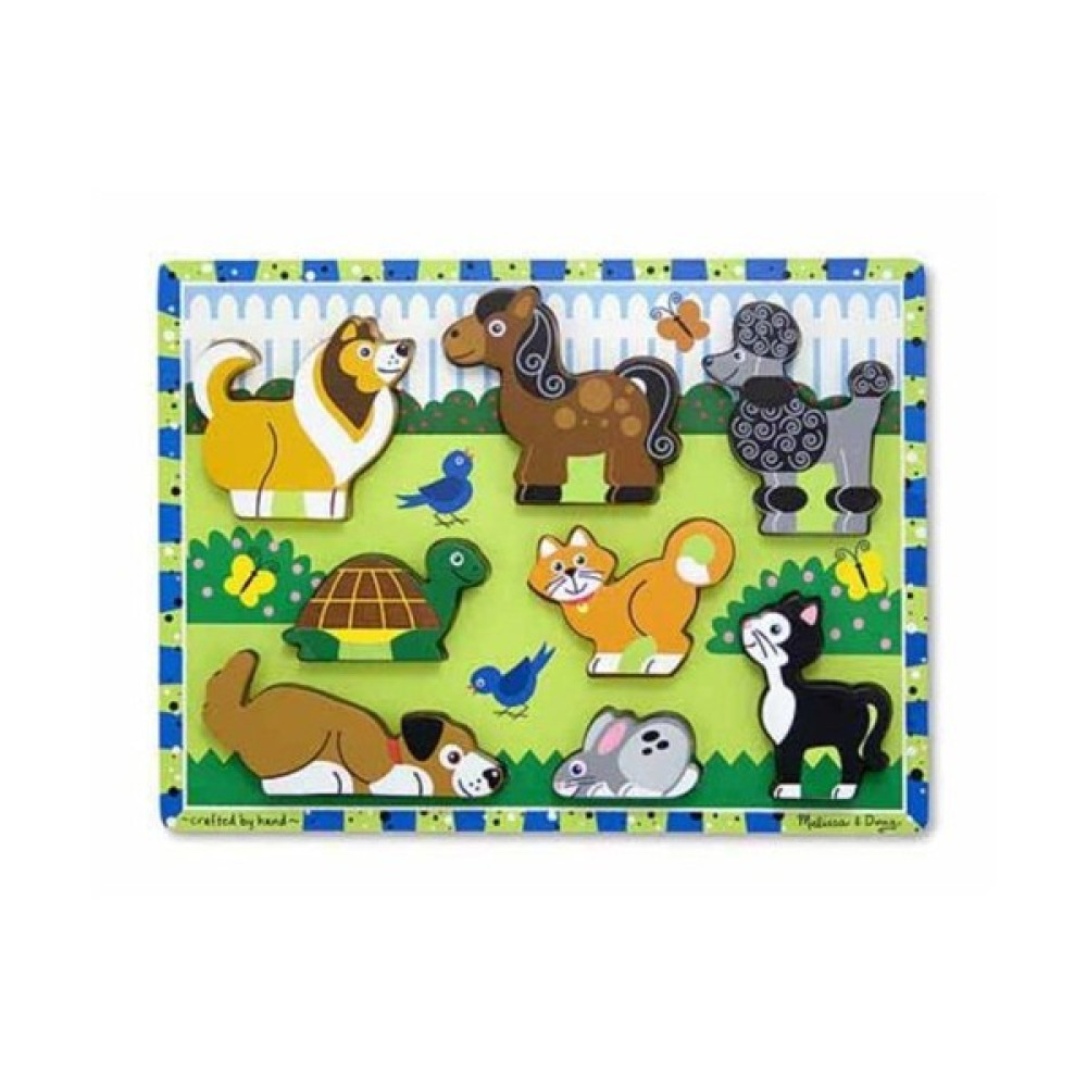 Melissa&Doug Ahşap Tombul Yapboz -Evcil Hayvanlar Bebek Oyuncakları Fiyatı