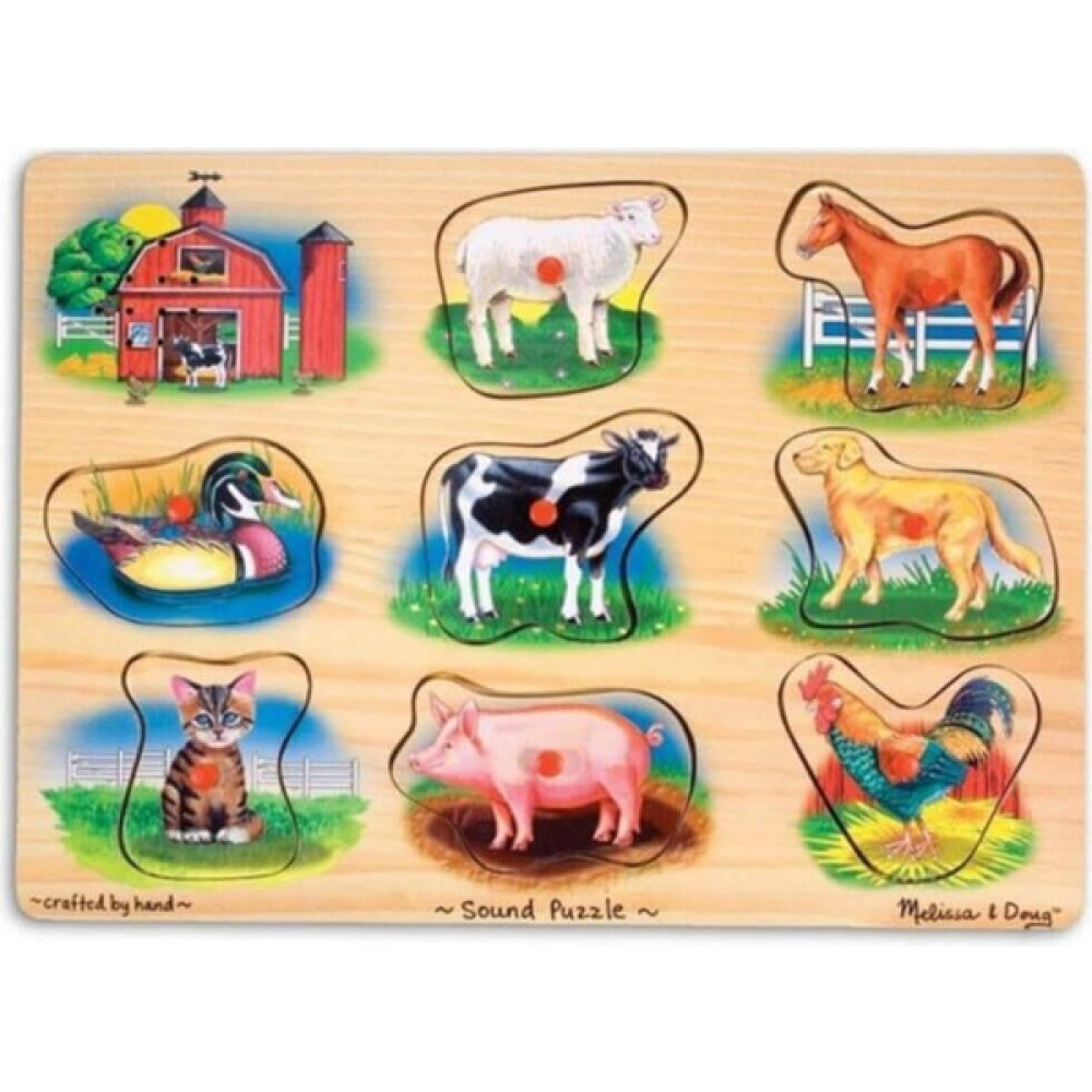 Melissa&Doug Melissa & Doug Çiftlik Hayvanları Sesli Ahşap Yapboz (Ses Çıkarır) Eğitici Oyuncak Fiyatı