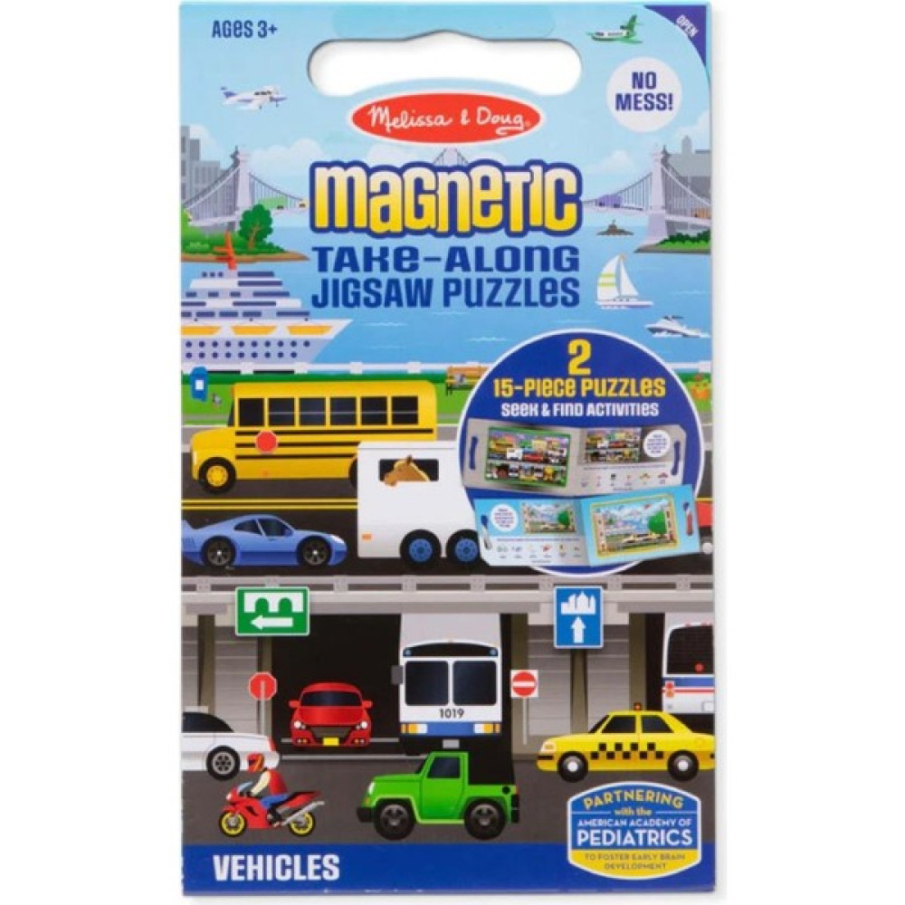 Melissa&Doug Melissa & Doug Mıknatıslı 2 Adet 15 Parçalı Yapboz Seti - Araçlar Eğitici Oyuncak Fiyatı