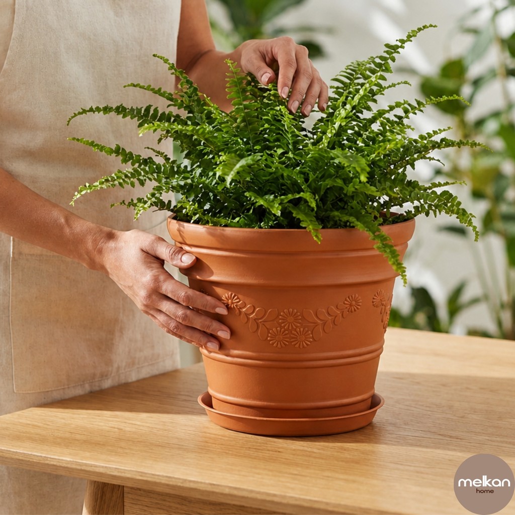 Melkan Home Antik Papatya Desenli Saksı 3 Litre Kahverengi Küçük Boy Modern Saksı Saksı ve Aksesuarları Fiyatı