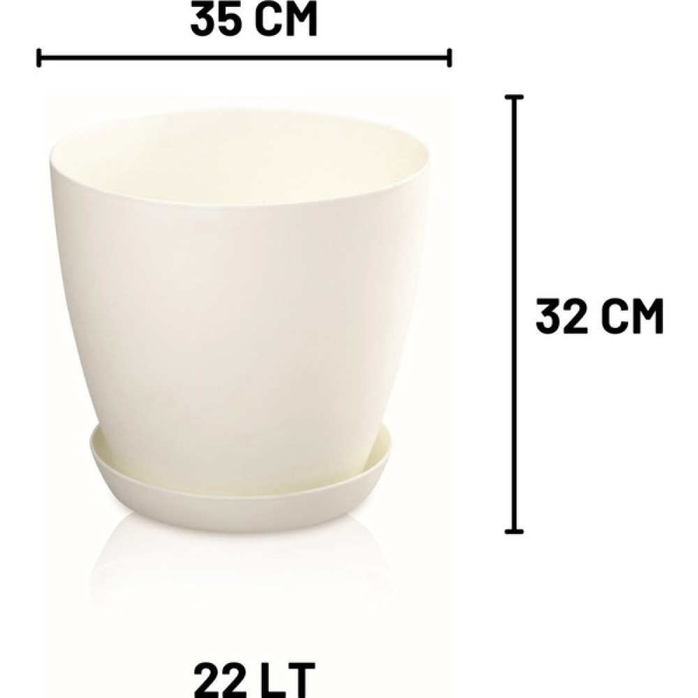 Melkan Home Dekoratif Begonya Saksı 22 Litre Begonya Saksısı Beyaz Saksı ve Aksesuarları Fiyatı