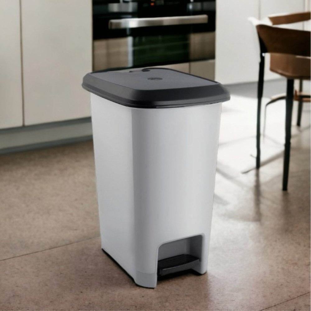 Melkan Home Slim Pedallı Çöp Kovası 60 Litre & Büyük Boy Pedallı Çöp Kovası Gri Ofis Çöp Kutusu Fiyatı