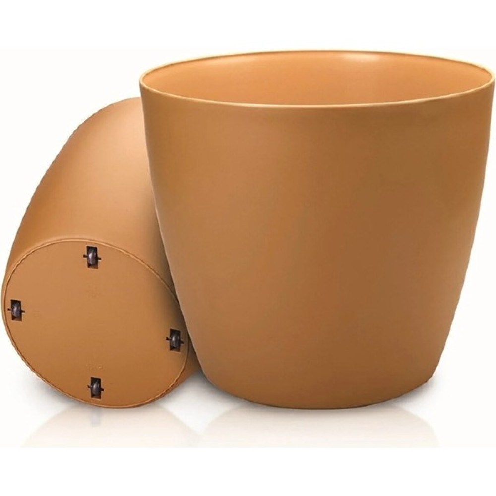 Melkan Home Tekerlekli Saksı 48 Litre Büyük Saksı Geniş Hacimli Tekerlekli Saksı Kahverengi 40 cm Saksı ve Aksesuarları Fiyatı