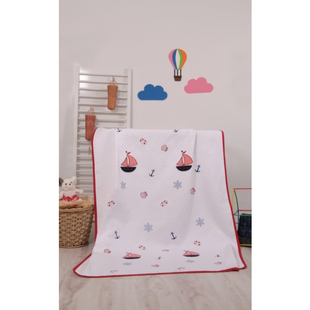 Mellowbabystore %100 Pamuk Lacivert Yelken Desenli Bebek Pikesi Oto Boyaları Fiyatı