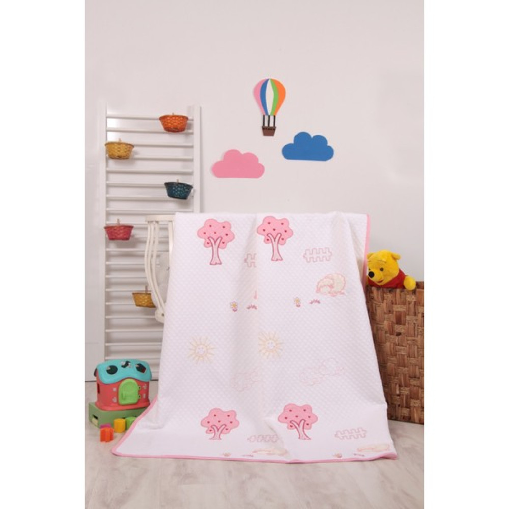 Mellowbabystore %100 Pamuk Pembe Kuzu Desenli Bebek Pikesi Oto Boyaları Fiyatı