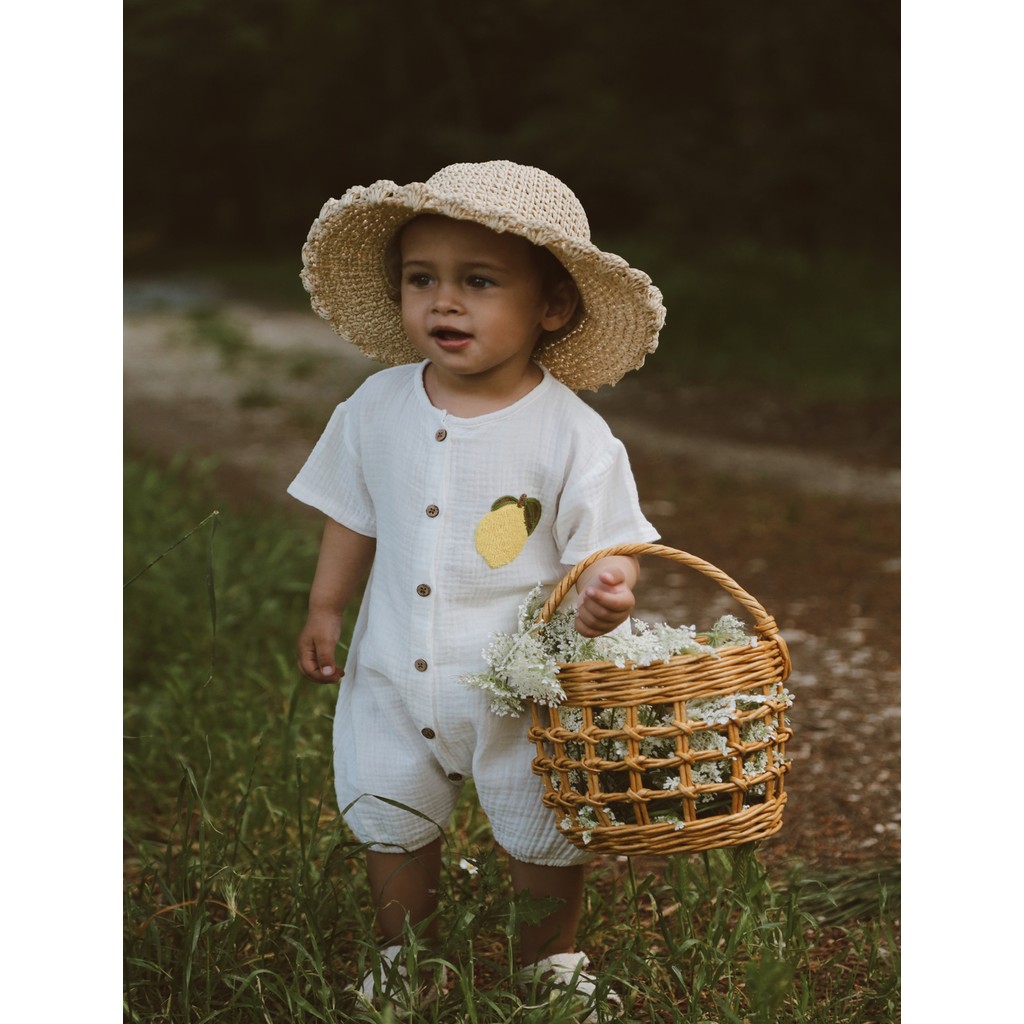 Mells Baby Limon Nakışlı Müslin Çocuk Tulumu Giyim & İç Giyim Fiyatı
