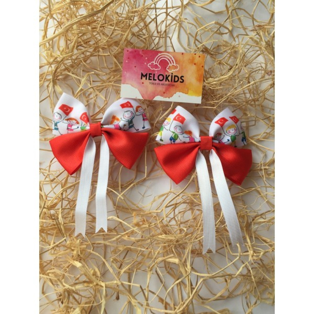 Melo Kids 23 Nisan Türk Bayrağı Klipsli 2 Adet Toka Toka, Taç & Saç Bandı Fiyatı