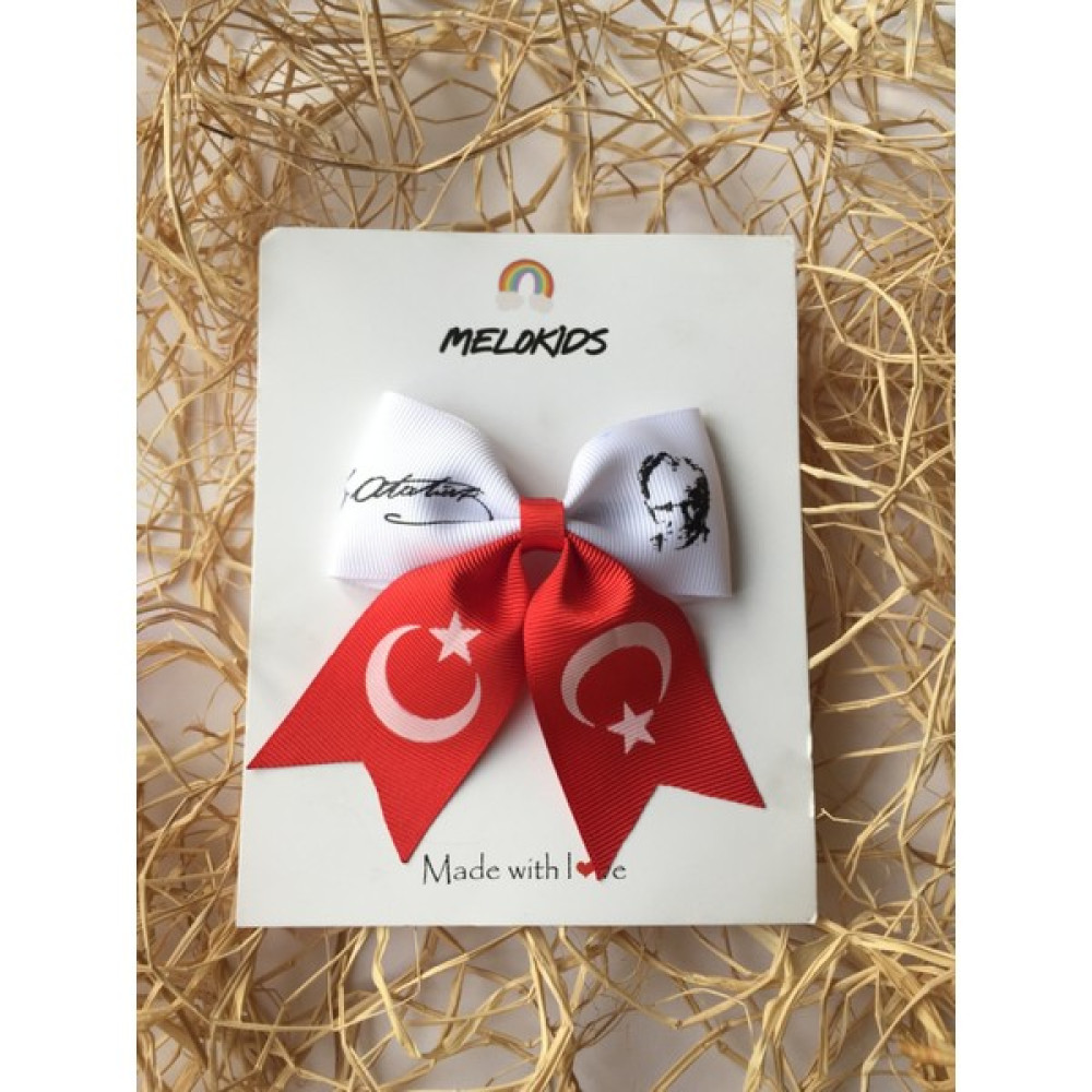 Melo Kids Türk Bayrağı ve Atatürk Imzası Klipsli Toka Toka, Taç & Saç Bandı Fiyatı