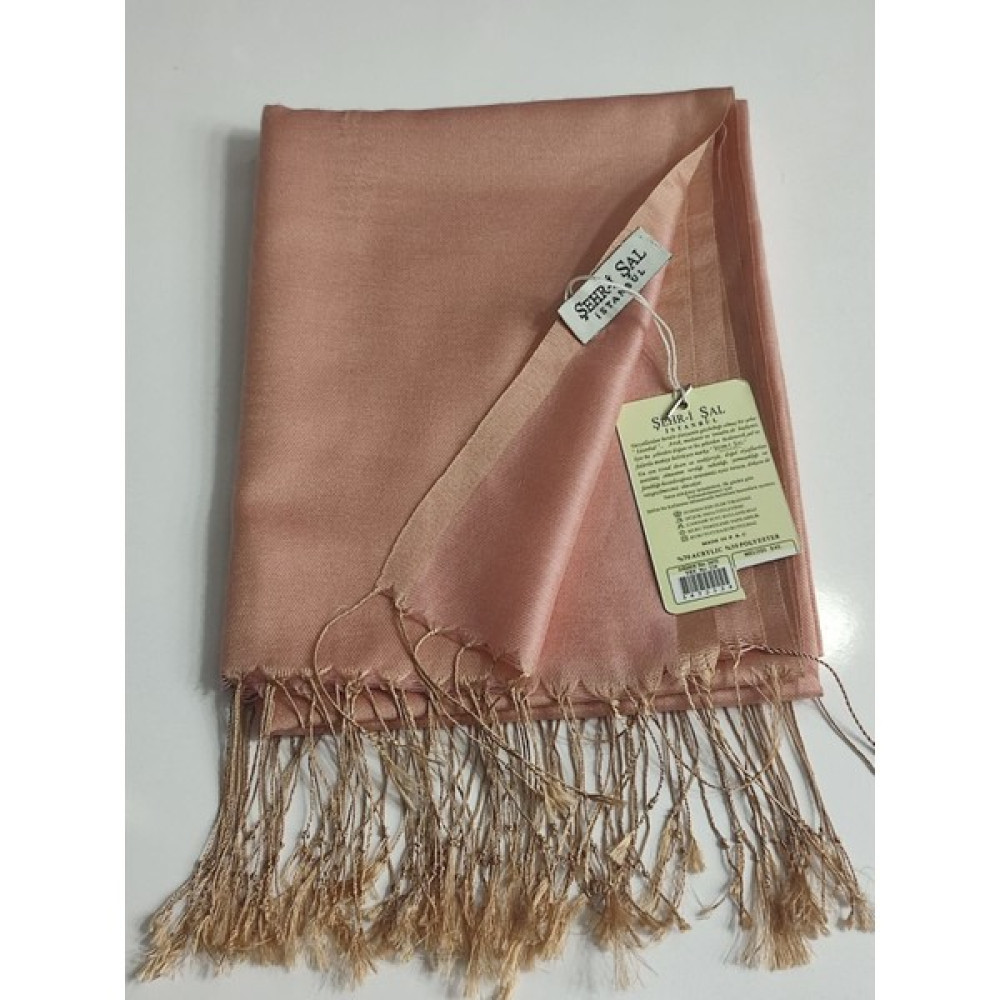 Melodi Şal 3472-124 Pembe Gold Püskül Şal / Fular & Eşarp Fiyatı