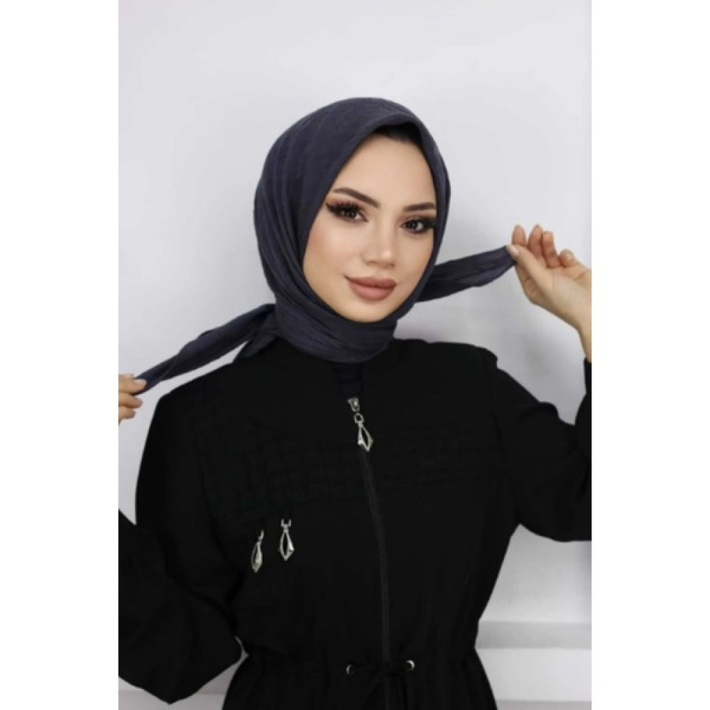 Melodi Scarf Kadın Tesettür Pratik Bambu Kraş Eşarp Antrasit Eşarp Fiyatı