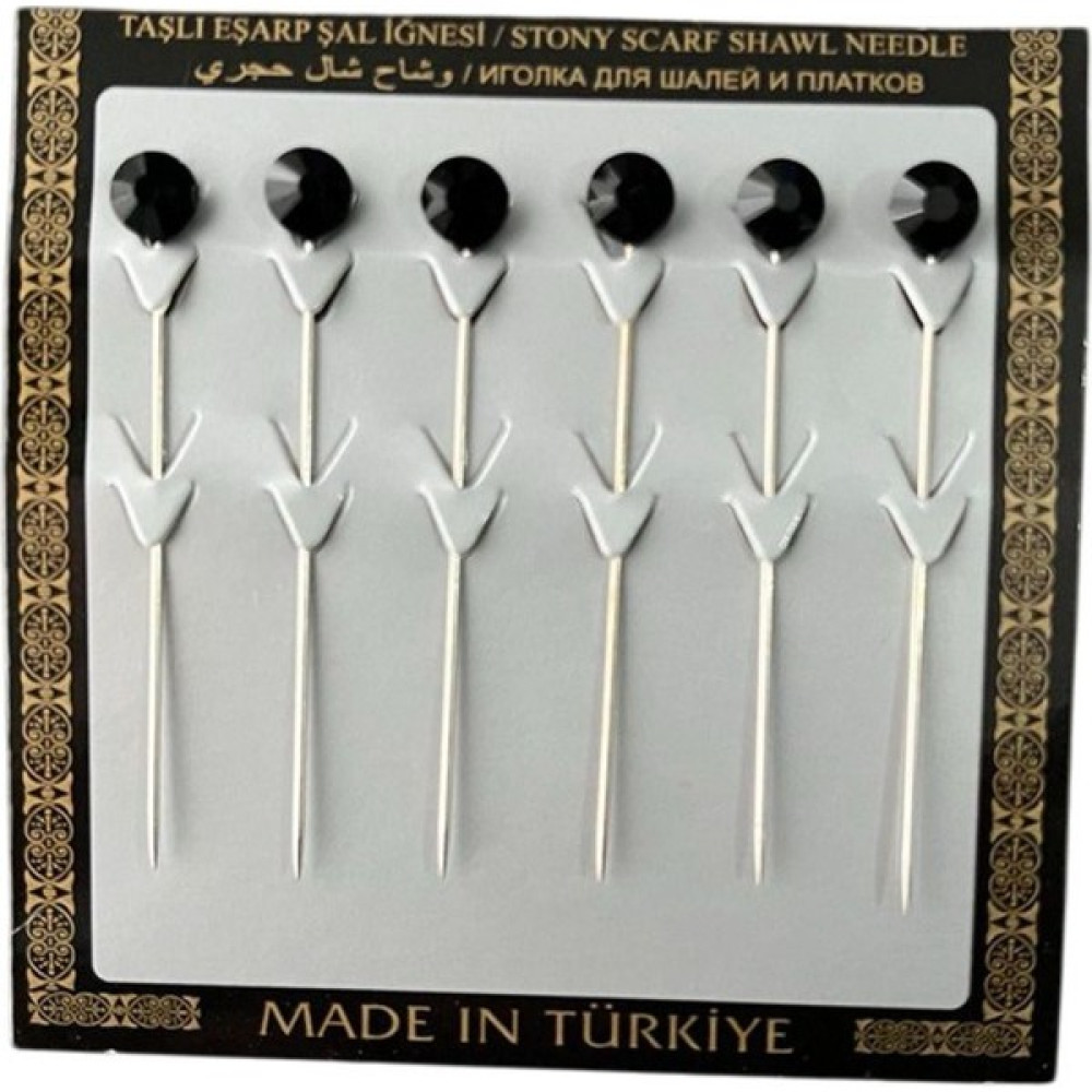 Melodi Scarf Kadın Tesettür Taşlı Eşarp Şal Iğnesi Siyah Eşarp Fiyatı
