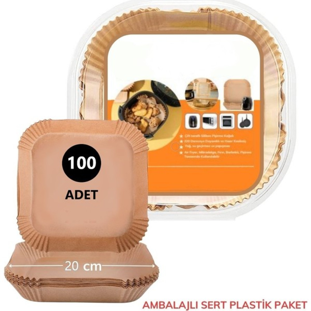 Melsen 100 Adet Airfryer Pişirme Kağıdı Kare Tabak Model Yağlı Kağıt Pvc Kutu Oto Boyaları Fiyatı