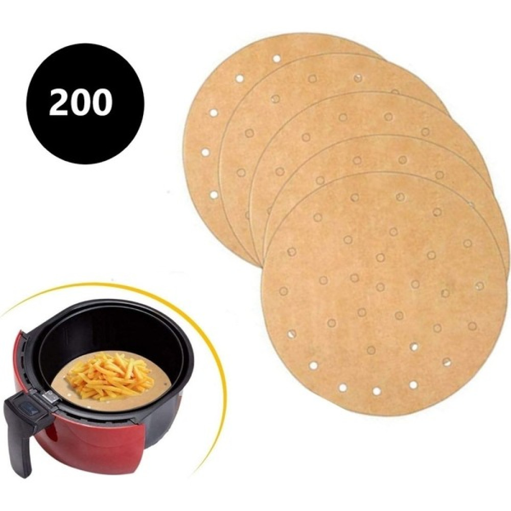Melsen 200 Adet Airfryer Pişirme Kağıdı Yuvarlak Delikli Model Yağlı Kağıt Pişirme Kağıdı Fiyatı