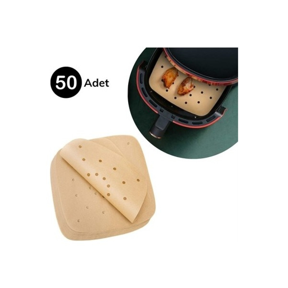 Melsen 50 Adet Airfryer Pişirme Kağıdı Kare Delikli Model Yağlı Kağıt Pişirme Kağıdı Fiyatı