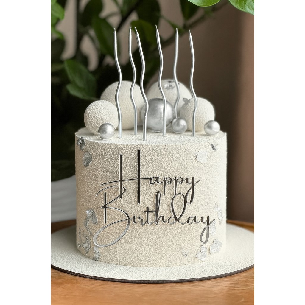 Melt Pastry Kitchen Kıvrımlı Gümüş Mum Pasta Mumu Spiral Kıvrık Mum 6'lı Diğer Fiyatı