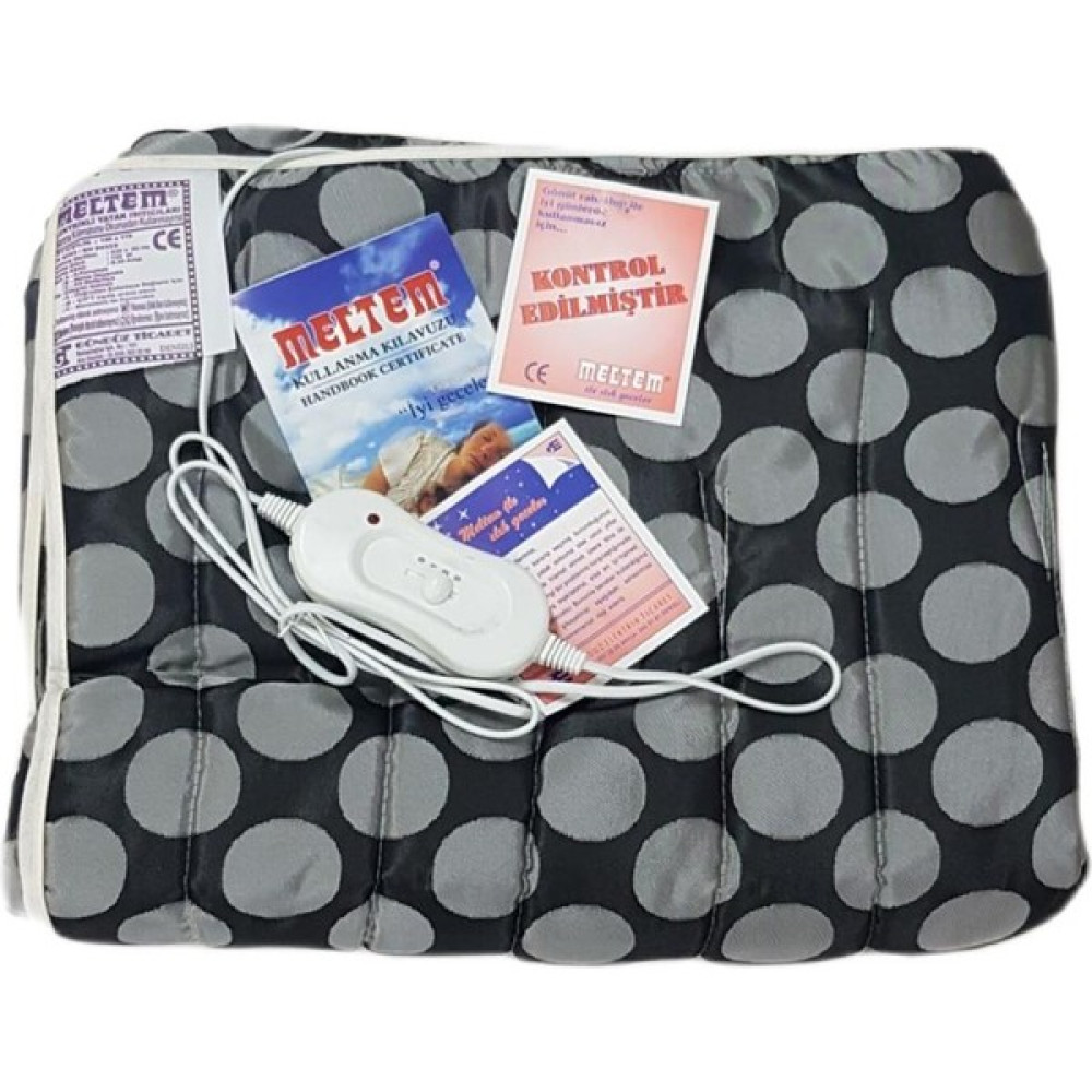 Meltem Ekstra Battal Elektrikli Battaniye 140 x 175 cm - Gri - Kahverengi - 140 x 170 cm Elektrikli Battaniyeler Fiyatı