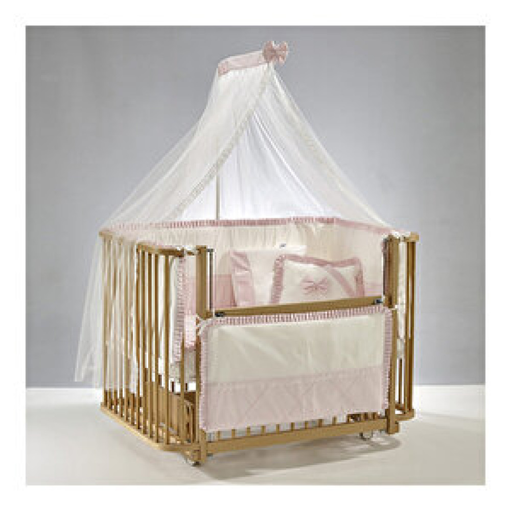 Meltem Smart Bambino Sallanır Ahşap Anne Yanı Beşik - 70x110 Cm (naturel-pembe) Pembe Beşik Fiyatı