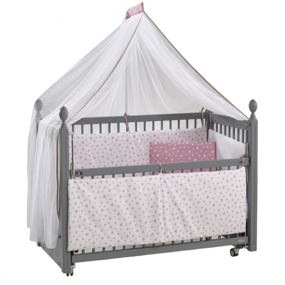 Meltem Smart Kral Sallanır Ahşap Anne Yanı Beşik - 60 x 120 cm (Gri-Tiny) - Gri Beşik Fiyatı