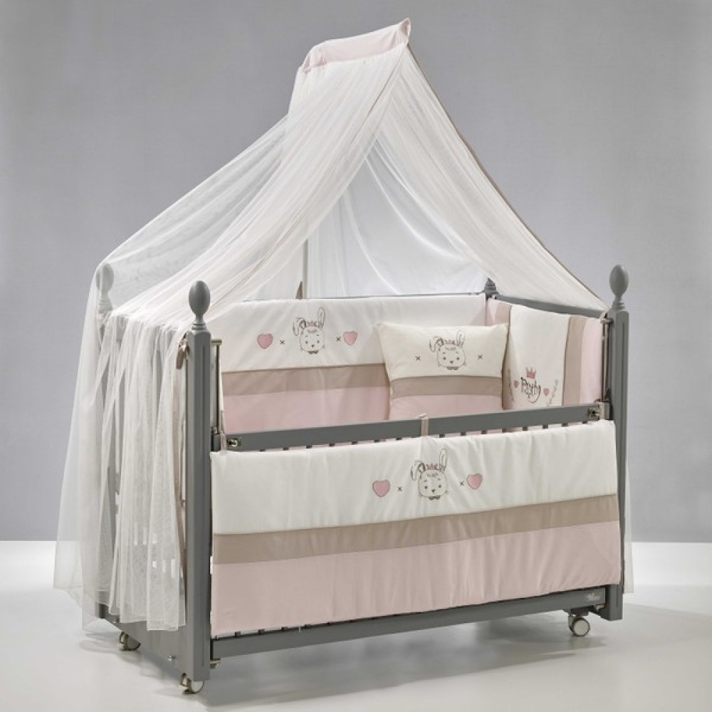 Meltem Smart Kral Sallanır Ahşap Anne Yanı Beşik - 60x120 cm (gri-pretty) - Gri - Pembe Beşik Fiyatı