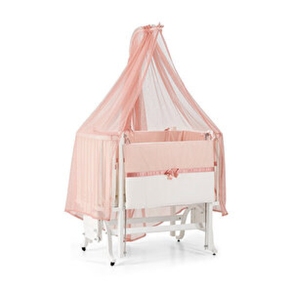 Meltem Smart Mood Sallanır Ahşap Anne Yanı Beşik - 50x90 Cm (beyaz-pembe) Beyaz-Pembe Beşik Fiyatı