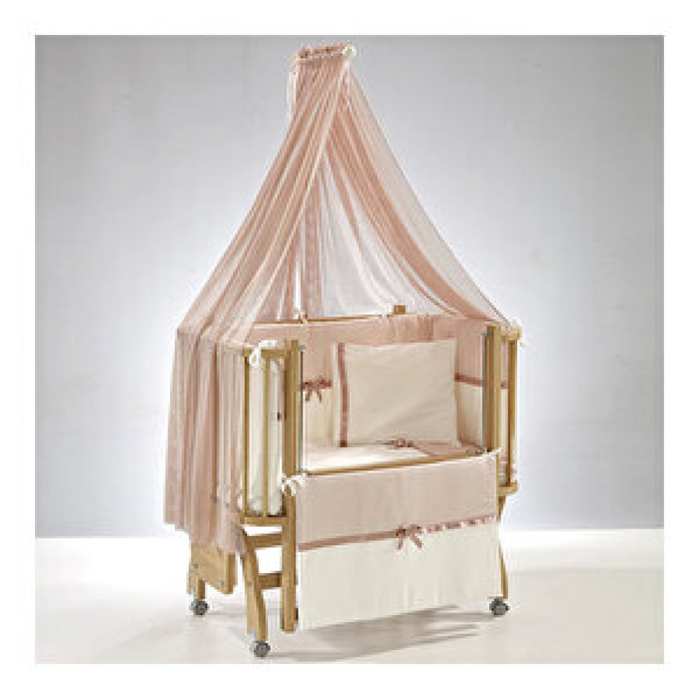 Meltem Smart Mood Sallanır Ahşap Anne Yanı Beşik - 50x90 Cm (naturel-pembe) Pembe Beşik Fiyatı