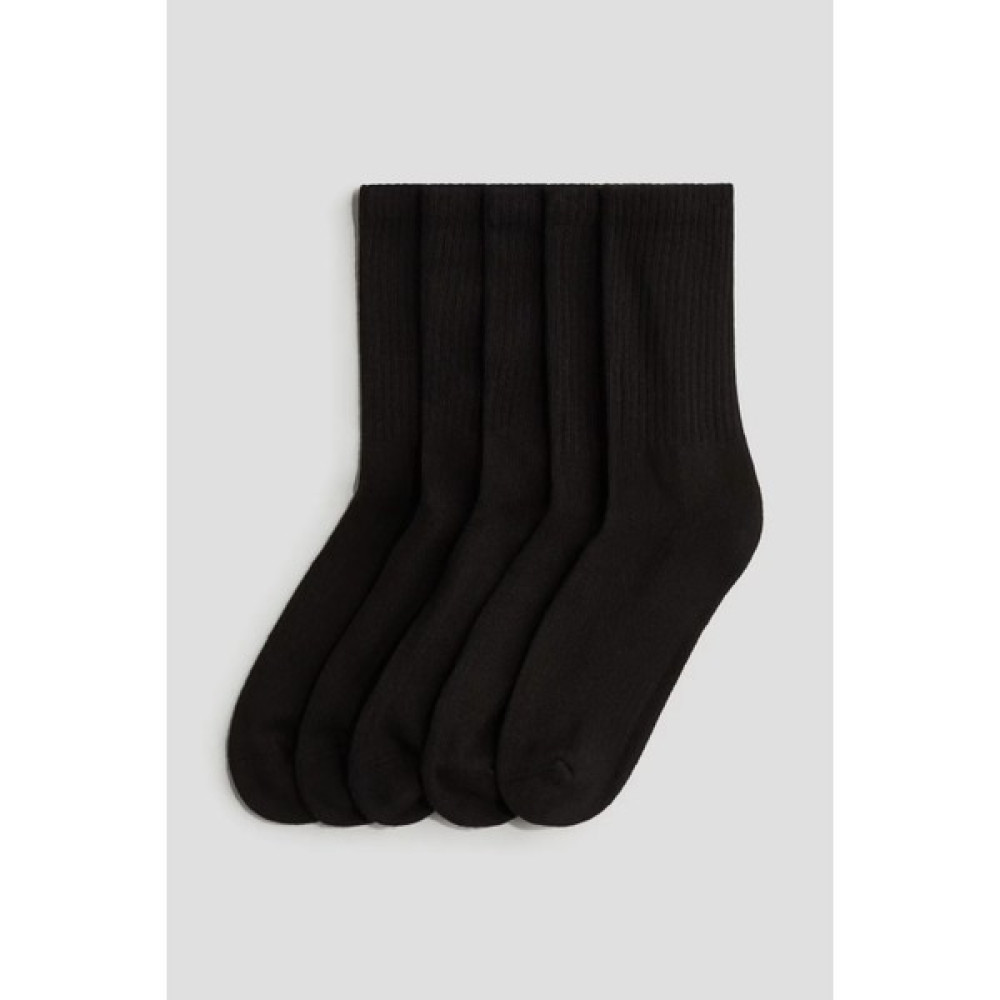 Mem Socks 5'li Havlu Taban (Tabanı Kalın) Boğazı Lastik Örgülü Triko Dikişsiz Tenis Çorabı - 01-Siyah Oto Boyaları Fiyatı