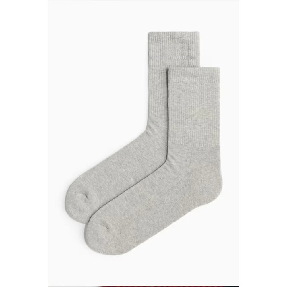 Mem Socks 5'li Havlu Taban (Tabanı Kalın) Boğazı Lastik Örgülü Triko Dikişsiz Tenis Çorabı - 90-Gri Oto Boyaları Fiyatı