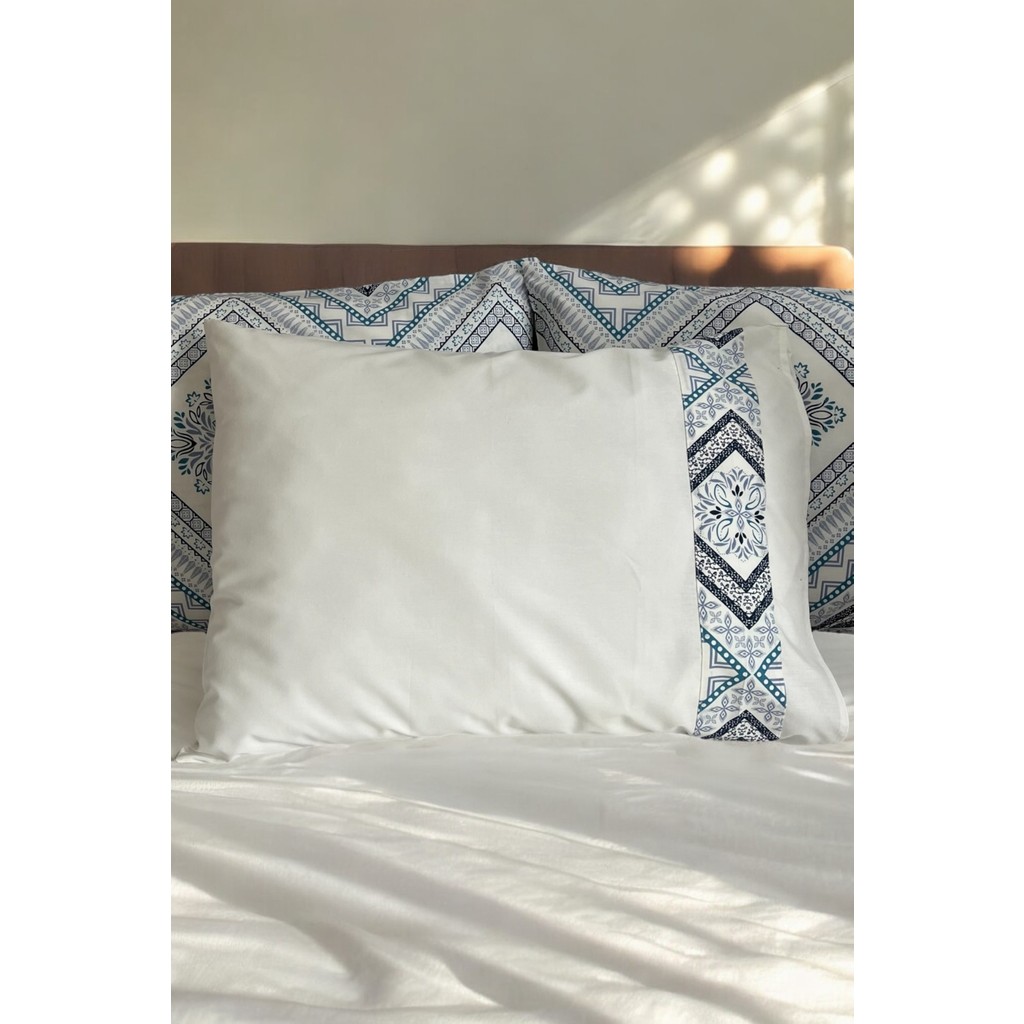 Memhome Pamuklu Ranforce Beyaz 2 Adet Yastık Kılıfı 50X70CM - Beyaz - Lacivert - Mavi Yastık Kılıfı Fiyatı