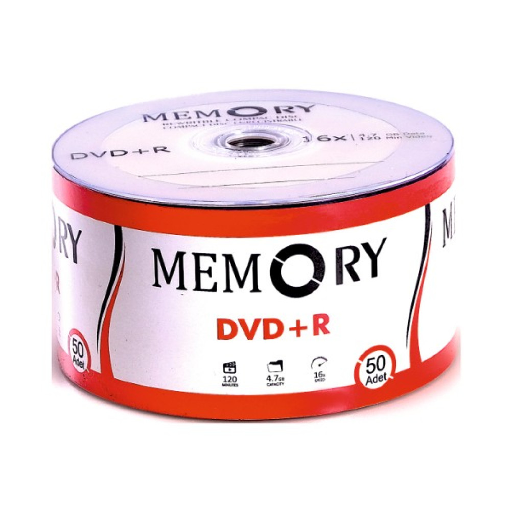 Memory Boş Dvd+R 4,7gb 16X 120 Dk 50 Adet CD / DVD Aksesuarları Fiyatı